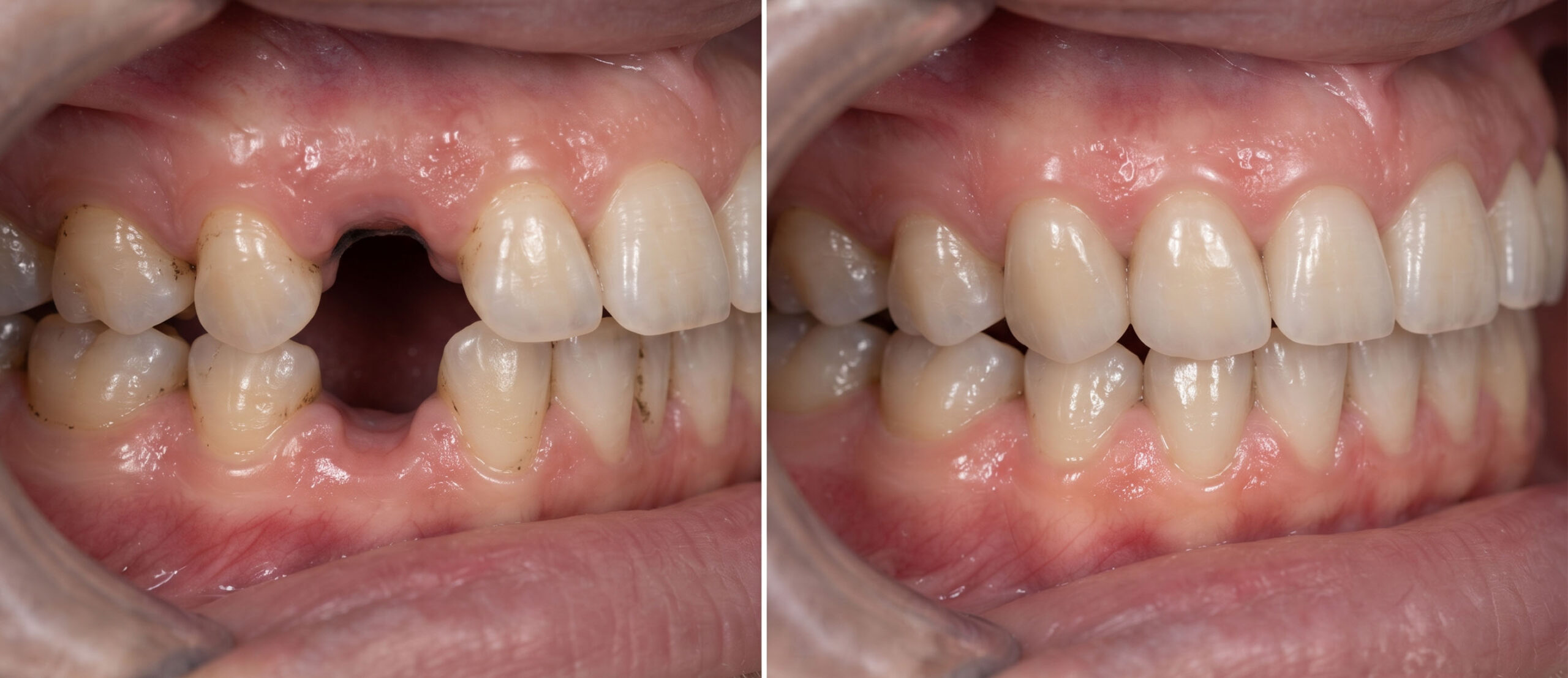 Caso real de implante dental en Cajicá - antes y después 2